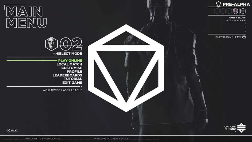 Laser League - Main Menu
