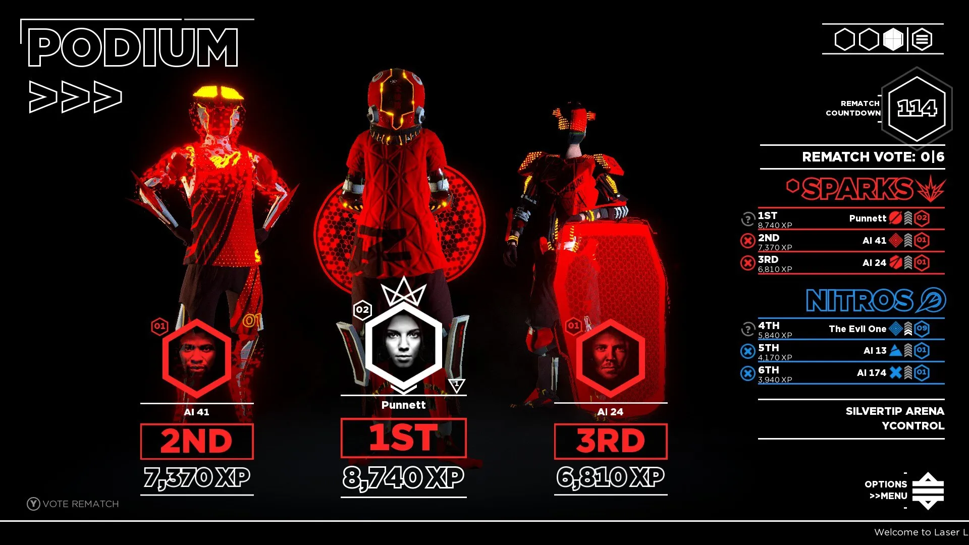 Laser League - Podium